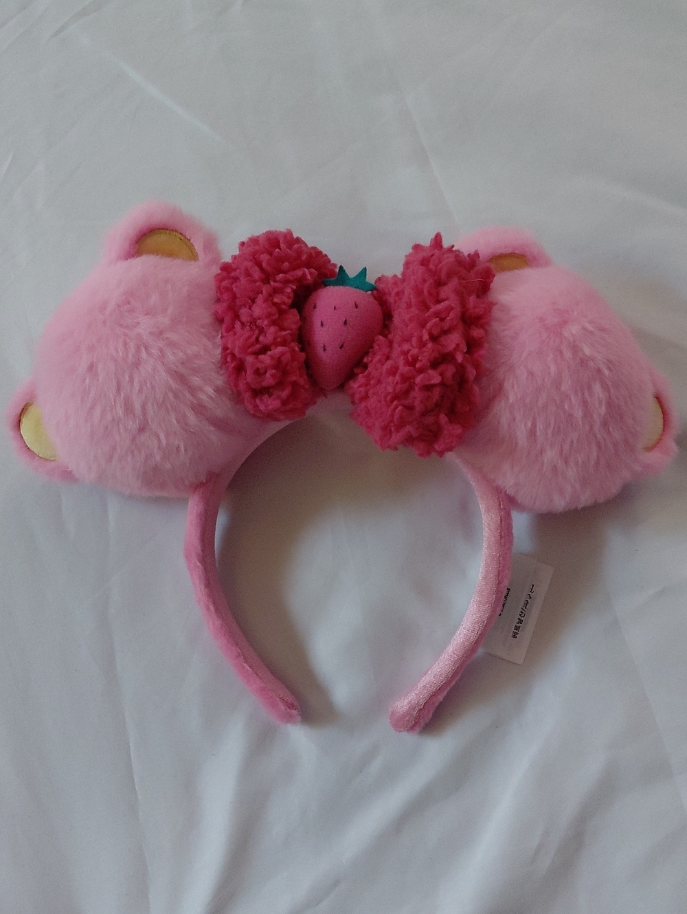 Disney Parks Pixar Toy Story Lotso Pink Fuzzy Plush Ear Headband